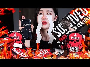 KOREAN PAQUI ONE CHIP CHALLENGE 🔥1,569,300SHU WORLD'S HOTTEST CAROLINA REAPER