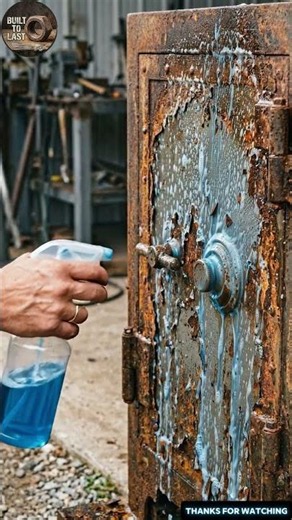 This safe was completely eaten by rust #restoration #rustremoval #diy