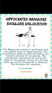 Hippocrates Method for Shoulder Dislocation. #physiotherapist #physio #bachlors