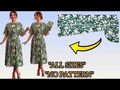 Only One Cut! The Easiest Way to Sew a 10 Minute Dress DIY