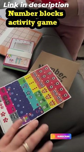 Number blocks math activity game for kindergarden and preschool