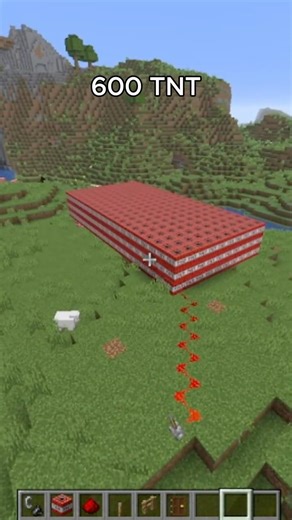 600 Block TNT Test BOOM 💥 #minecraft #shorts