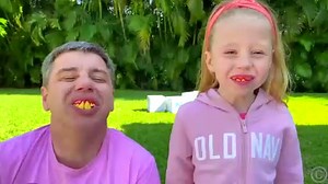 Nastya and Dad open boxes with surprises to learn the alphabet