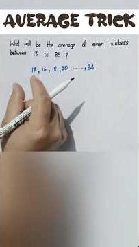 What will be the average of even numbers between 13 to 85 ? #maths #question #average #tricks#shorts