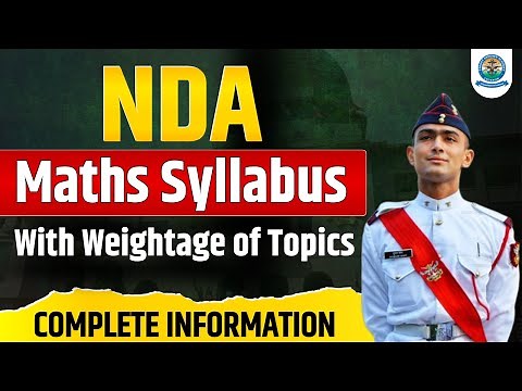 NDA Maths Chapter Wise Weightage 2025 | NDA 1 2026 | NDA Maths High Scoring Chapters | Syllabus
