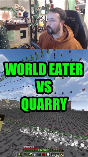 World Eater vs Quarry! #minecraft #minecrafttutorial #minecraftbuilding #minecraftmemes #gaming