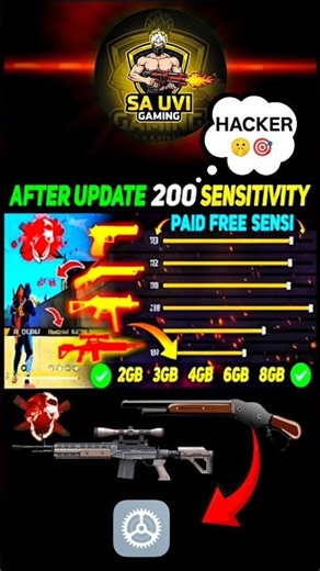 Free Fire All Gun Sensitivity Settings OB53 🎯 | Best DPI for All Mobile #freefire #shorts