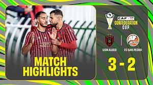 120K views · 3.4K reactions | ️ Match Highlights: A five goal-thriller ends with a 3-2 victory for USM Alger against FC San Pedro. #TotalEnergiesCAFCC | TotalEnergies CAF Champions League & Confederation Cup | Facebook