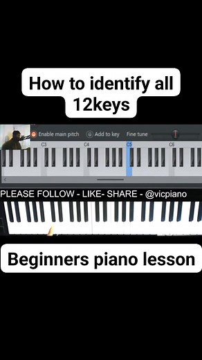 How to identify all 12 musical keys on the piano Part 13 | Vicpiano