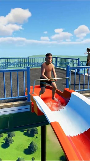 There's something wrong with this Water Slide... / Planet Coaster 2 #shorts #waterslide #waterpark | Aqua Coaster Crazy