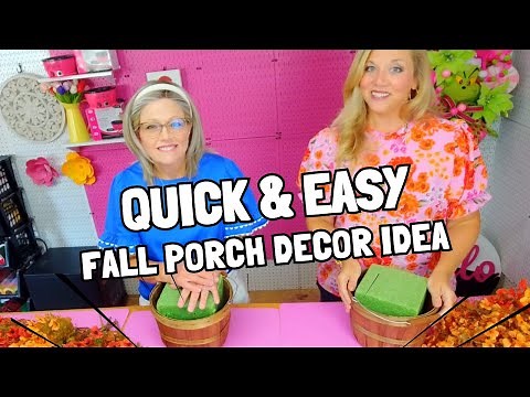 Easy + Affordable Fall Porch Decor | DIY Basket Arrangements with Amazon Flowers