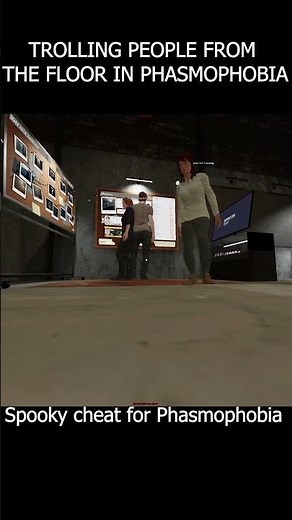 Trolling people from the floor in Phasmophobia using cheats!