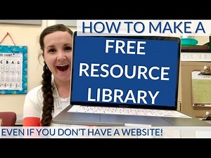 How to Make a FREE RESOURCE LIBRARY with OR without a website