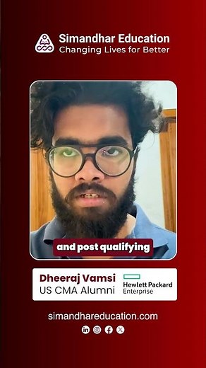 From Andhra Pradesh to Hewlett Packard Enterprise | CMA Success | CMA Course | Simandhar Education