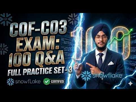 SnowPro Core Certification (COF-C03) Practice Set 3 | 100 Questions & Answers