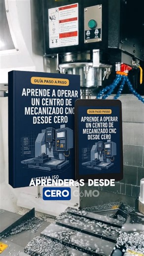 Miguel | Programación y Operación CNC on Instagram: "🔥 ¿Quieres aprender a operar y programar un Centro de Mecanizado CNC desde cero? 💬 Comenta “CNC” y te envío toda la info para que empieces hoy mismo. 🚀 Con nuestro ebook digital, aprenderás paso a paso cómo usar, programar y simular sin tener una máquina. 💪 Ideal si estás empezando o quieres mejorar tus oportunidades laborales. 📘 Incluye ejercicios reales, simulador gratuito y explicación clara de cada ciclo. #cnc #centrodemecanizado #cnc