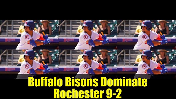 Buffalo Bisons Dominate Rochester 9-2 | Triple-A Baseball Highlights & Game Recap