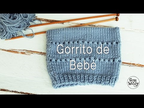 Gorrito de bebé para principiantes en dos agujas