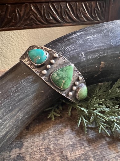 Antique Navajo Turquoise Bracelet - Etsy