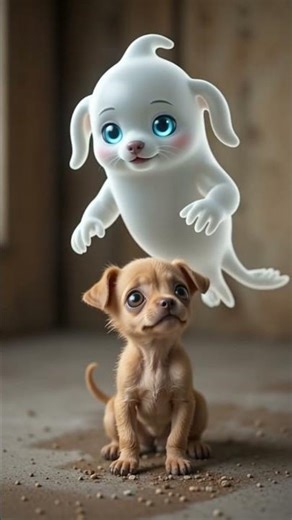 A Scary Night Turns Cute! Puppy Meets a Ghost 😱🐾