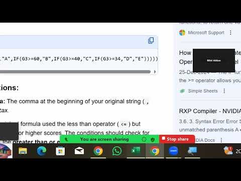 How to Create Grades in MS Excel | Grade Sheet in Excel | Urdu/Hindi