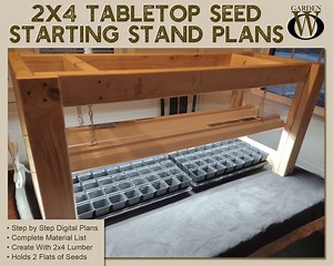 2x4 Tabletop Seed Starting Stand - Step by Step DIY Plans - Etsy