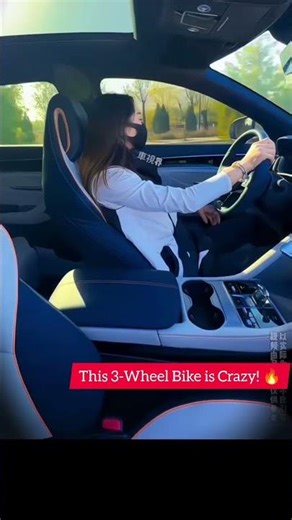 wait a second… what is this? 😳Is it a bike or a mini car? #viralcar #ytshorts