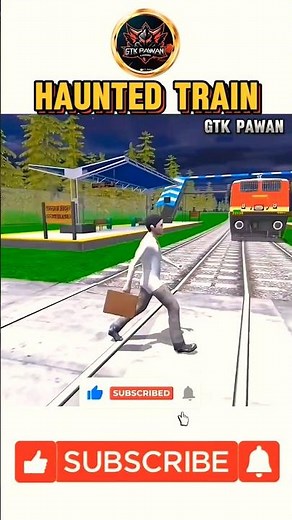 💥🙃 HAUNTED TRAIN VS FRANKLIN 🤯💥IN INDIAN BIKE DRIVING 3D || #shortsfeed #franklin #harshtatsuya