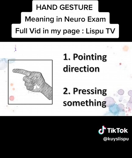 HAND GESTURE MEANING IN NEURO EXAM