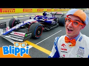 Blippi's Racecar! 🏎️ Blippi Vehicles | Learning Videos for Kids