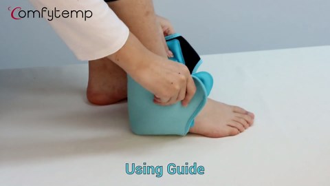 Comfytemp Ankle Ice Pack Wrap Brace for Swelling, Foot Pain Relief, 2 Gel Packs for Injuries Reusable, Hot Cold Compress Therapy for Plantar Fasciitis Relief, Heel Spur, Achilles Tendonitis, Swelling