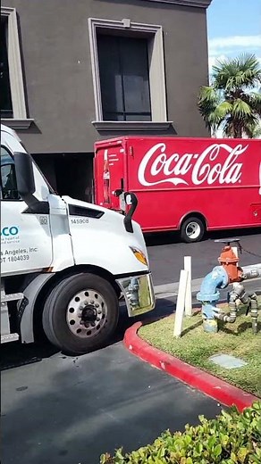 Sysco & Coca-Cola Delivery Trucks on Hotel Property of Knott's Berry Farm in California (9/23/2025)