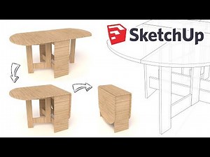 Folding Butterfly Table - Sketchup Tutorial - 3d concept furniture