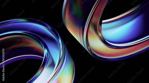 Abstract minimalist animation, 3d render, 4k seamless looped video