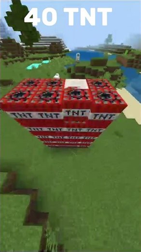Minecraft 40 TNT Explosion Test #shorts #minecraft #minecraftshorts #tnt