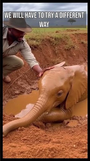 Baby Elephant Trapped in Mud - Dramatic Rescue Just in Time! 🐘😢