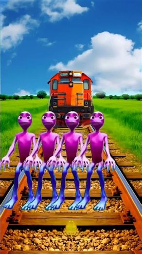 railway train vfx colourful alien dance funny cartoon video vfx video 🤣🤣