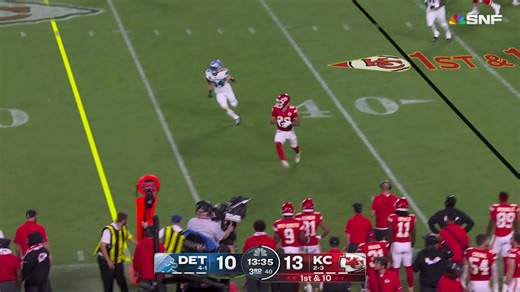 Noah Gray utilizes the sideline for a 19-yard gain