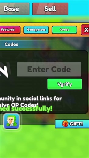 ALL CODES on BE A LUCKY BLOCK #shorts