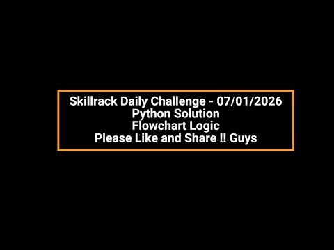 Skillrack Daily Challenge Python Solution Flowchart Logic