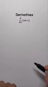 13K views · 181 reactions | The derivative of secant #math #maths #mathematics #calculus #art #viral | Mathkid Anthony | Facebook