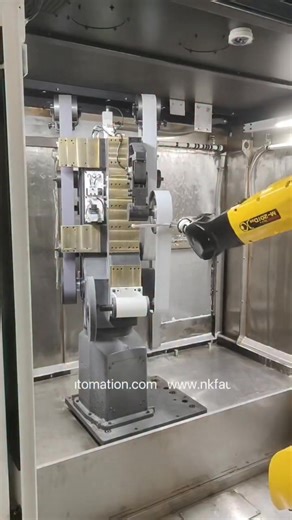 🎉🎉🎉 Case demonstration of #Fanuc #robot #automation NKF Intelligent: A one-stop supplier of #industrial #robot integration and supporting equipment. Focus on supporting product of industrial robot for 15 years! Our main product: servo #positioner, linear #track, safety fence, robot cable, cable pack and protective cover, welding table, welding machine ect. | Zoey You