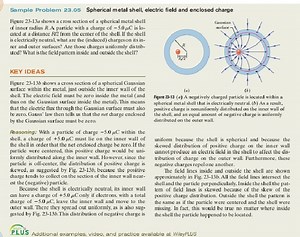 Sample Problem 23.05 Spherical metal shell, electric field and ... | Filo
