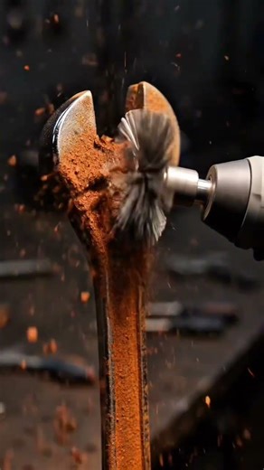 Remove a rust from wrench using rust machine #viralvideo #wrench #rust