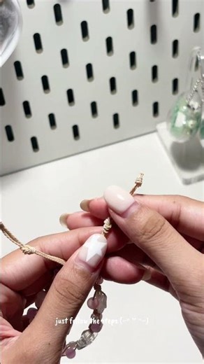 how to fix adjustable bracelet ദ്ദി(˵ •̀ ᴗ - ˵ ) ✧ #tutorial #beadsjewelery #beadsbracelet