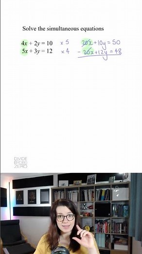 Simultaneous Equations | GCSE | 1-Minute Methods #GCSEMaths #MathsRevision