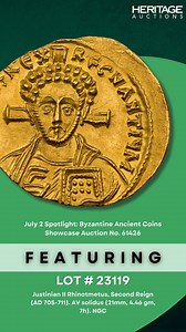 2K views · 117 reactions | Join us for an immersive exploration of Byzantine history told through their coinage in our upcoming "Spotlight: Byzantine Ancients Coins" Showcase. This auction presents a remarkable assortment of Byzantine coins, each reflecting the rich cultural and political narratives of the era. | https://heritageauctions.co/45s6wG1# | Heritage Auctions Coins | Facebook