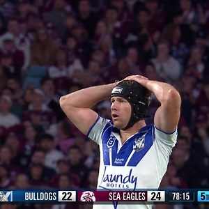The chaotic final minutes of Manly's epic finals win over the Dogs. 🔥🔥 #9WWOS #NRL | NRL on Nine