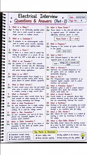 20 Important Electrical Viva Questions with Answers | Relay, Contactor, PLC, UPS & More