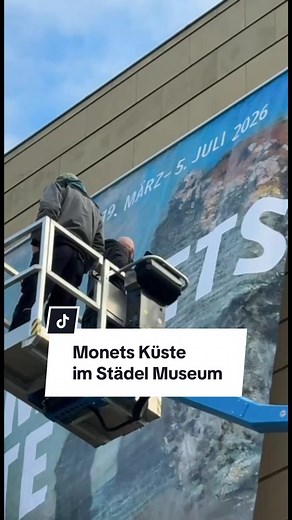 Banner is up! 🌊 We’re getting ready for “Monet on the Normandy Coast. The Discovery of Étretat” this spring at the Städel Museum. Tickets for your visit and guided tours are already available online! . ✨ More info, programme & tickets 👉 Link in Bio